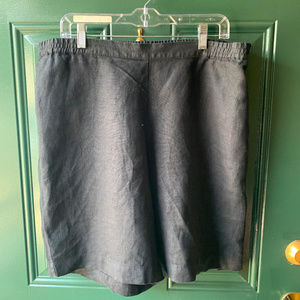 JJill Black Linen Shorts